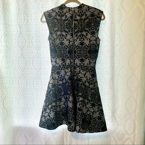 Slate Blue Cocktail Dress w/ black embellishment - Picture 4 of 5